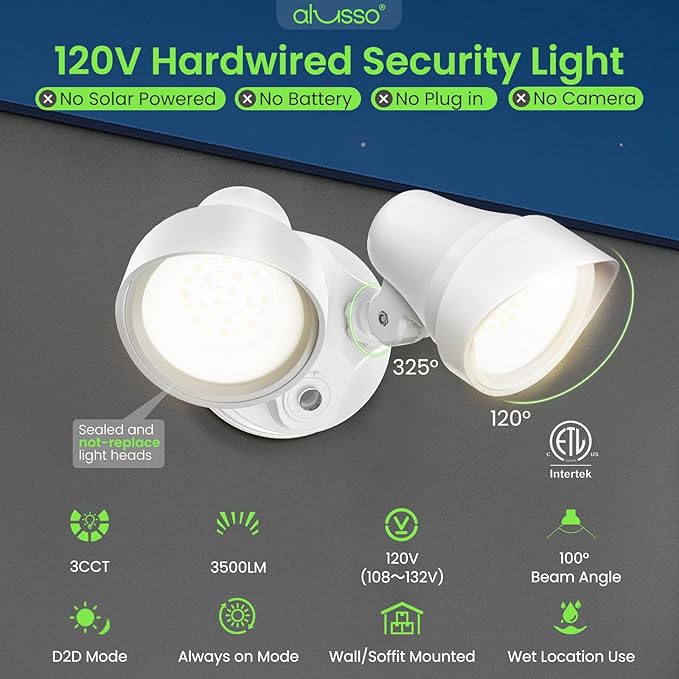 ALUSSO Dusk to Dawn Outdoor Lighting, 30W 3500LM Dusk Till Dawn Outdoor Light - Image 3