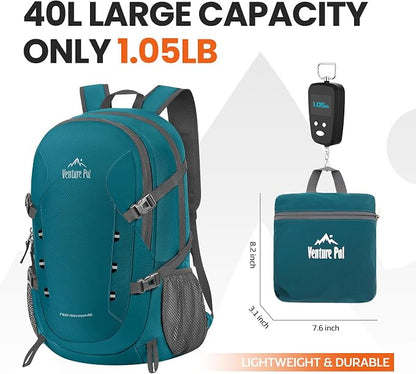 Venture Pal 40L Lightweight Packable Travel Hiking Backpack Daypack - Image 5