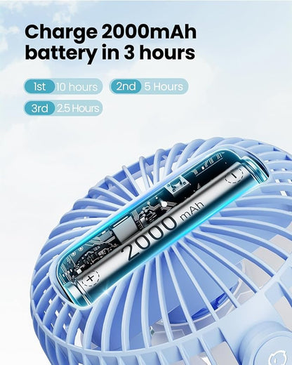 Gaiatop Portable Clip on Fan Battery Operated, Small Powerful 3 Speed Quiet - Image 4
