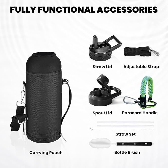 RAYMYLO Insulated Water Bottle 40 oz, Triple Wall Vacuum Stainless Steel - Image 6
