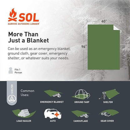 S.O.L. Survive Outdoors Longer 90% Heat Reflective Heavy-Duty Emergency Blanket - Image 7