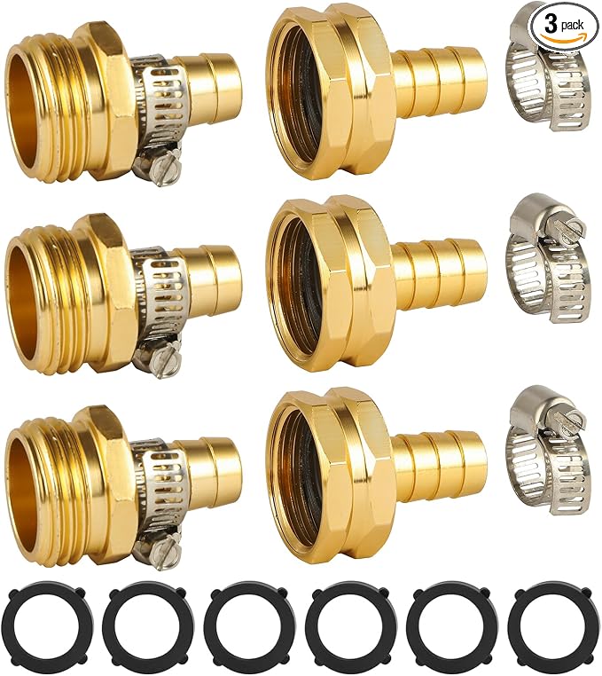 3 Set Garden Hose Repair Connector Kit by BILAL