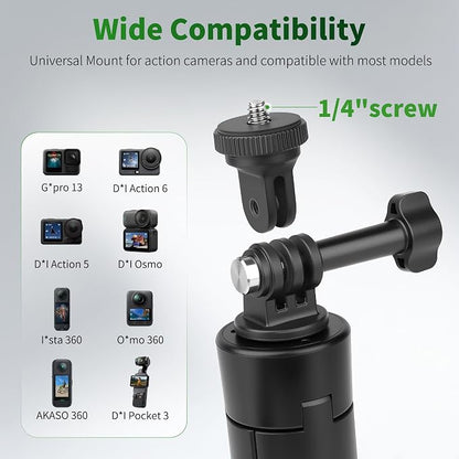 JOILCAN 25.2" Selfie Stick Tripod, Action Camera Vlog Tripod, Portable Handle - Image 6