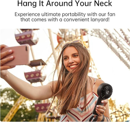 JISULIFE Handheld Portable Fan, Stronger and Longer-Lasting: 5 Speed, 5000mAh - Image 5