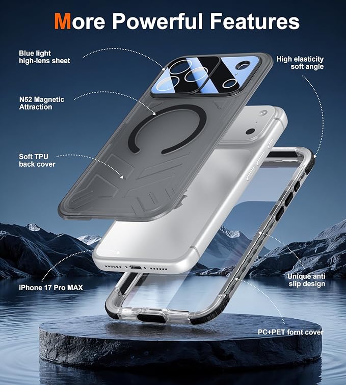 SPIDERCASE Magnetic for iPhone 17 Pro Max Case Waterproof, 12FT Military - Image 6