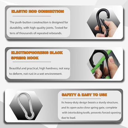 30PCS M4 Heavy Duty Carabiner Clip, 1.57Inch Snap Hook Quick Link Small - Image 3