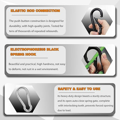 30PCS M5 Heavy Duty Carabiner Clip, 2Inch Snap Hook Quick Link Small Carabiner - Image 3