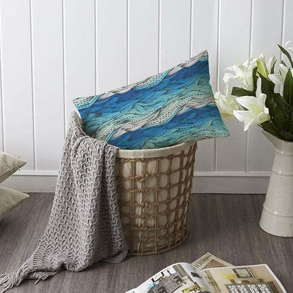 TKS MITLAN Abstract Wave Pillow Covers 12 x 20 Inch Ocean Sea Water Gradient - Image 6