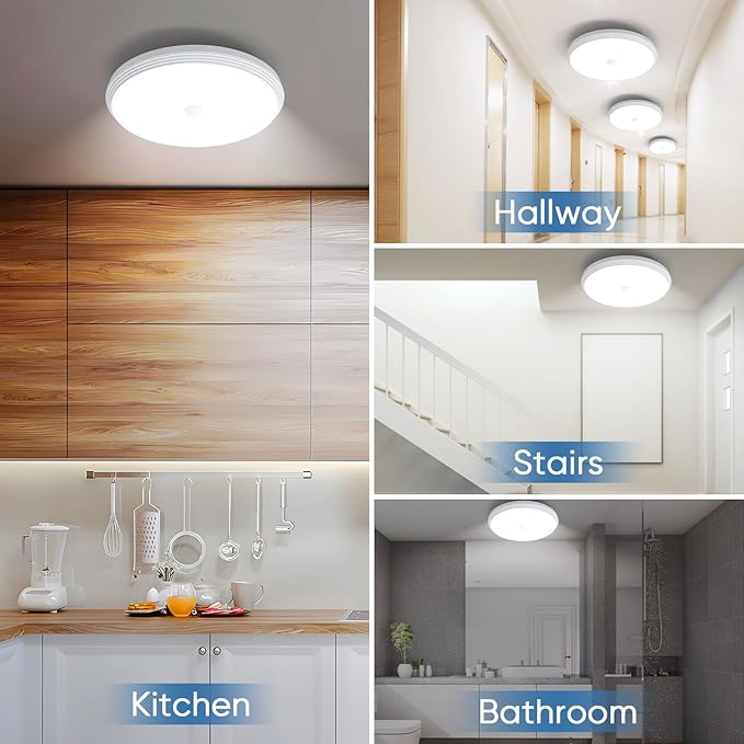 Rechargeable Closet Lights Motion Sensored, Wireless Battery Operated Ceiling - Image 7
