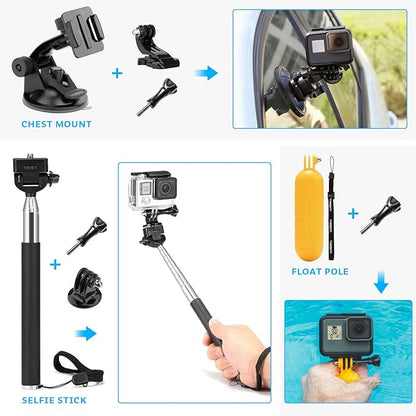 Luxebell Accessories Kit for AKASO EK5000 EK7000 4K WiFi Action Camera GoPro - Image 2