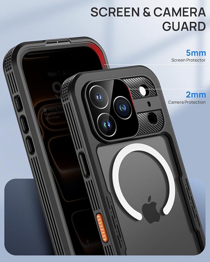 Lanhiem Magnetic for iPhone 17 Pro Max Case, Built-in Privacy Screen Protector - Image 8