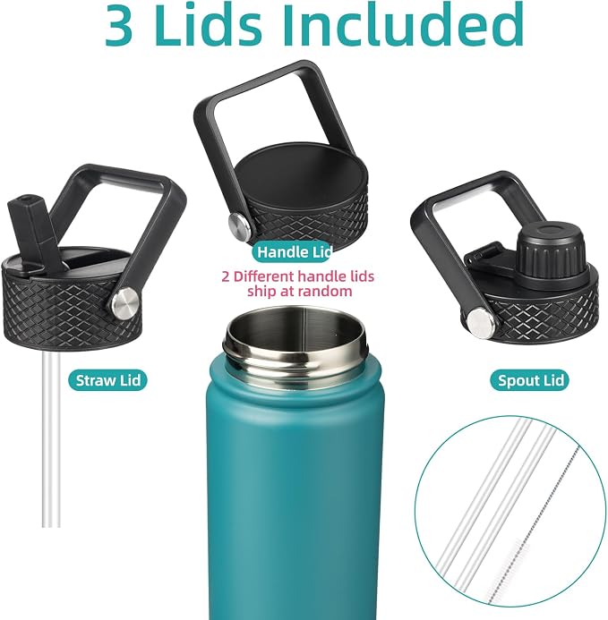 Konokyo 18 oz Insulated Water Bottle Stainless Steel Sport Bottles - Image 3