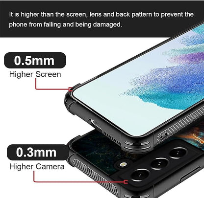 for Samsung Galaxy S21 FE Case, Star Cave Hungry Wolf Pattern Graphic Design - Image 4