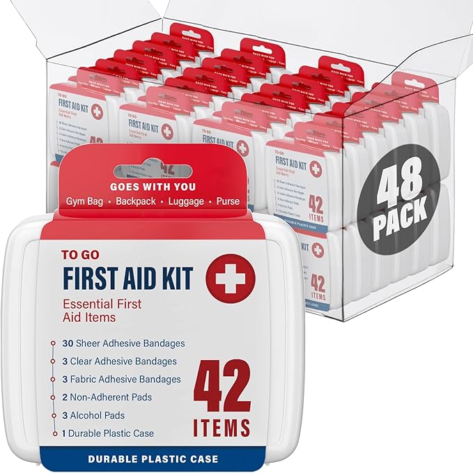 DecorRack 2000 Piece First Aid Kit, 48 Individual Boxes of 42 Items Each by DecorRack