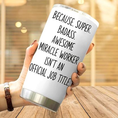 CUBICER Chaos Coordinator Quote Stainless Steel Tumbler 20 Oz Inspirational - Image 4