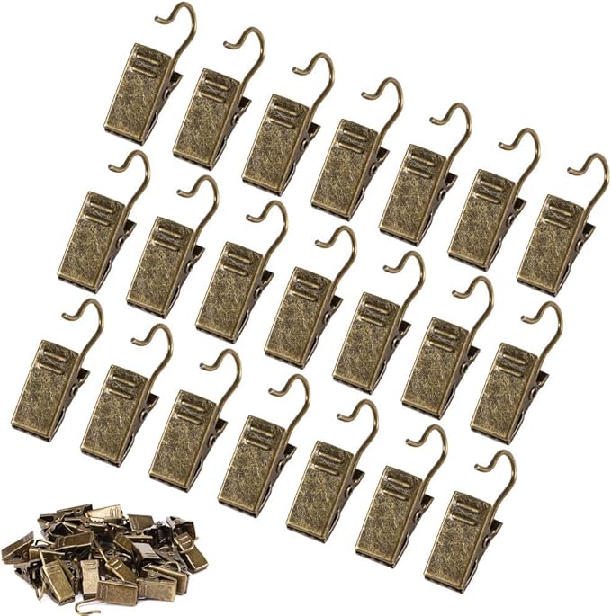 JANYUN 120 Pack Clip Hook Set Curtain Clips by JANYUN