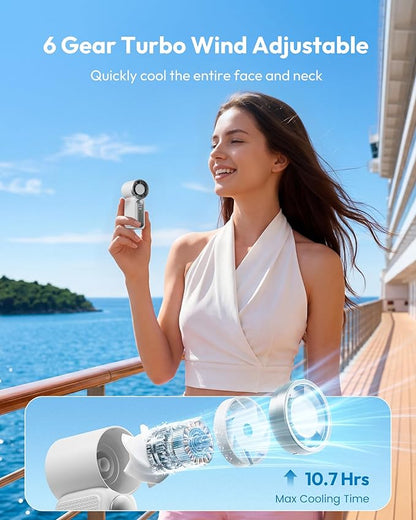 Gaiatop Portable Handheld Mini Fan, 6 Speeds 16900 RPM High Velocity Personal - Image 2