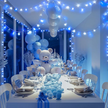 JMEXSUSS 400 LED Christmas Lights Indoor Outdoor, 132 ft 8 Modes Blue and White - Image 6