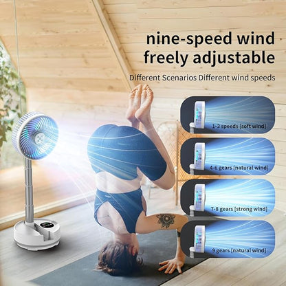 Socool 20000mAh 8" Portable Fan Battery Operated Fans, Oscillating Charging Fan - Image 3