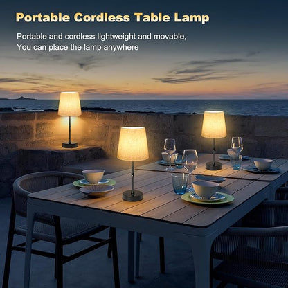 Wowag Cordless Table Lamp, 5000mAh Rechargeable Battery Operated Desk Lamp - Image 8