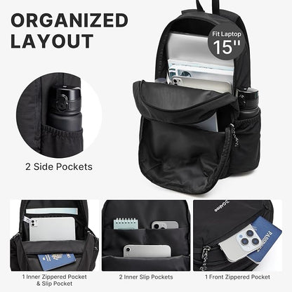 G4Free 15L Hiking Backpack Lightweight Small Travel Backpack Casual Daypack - Image 3