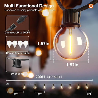 addlon 200FT Outdoor String Lights G40 - Image 6