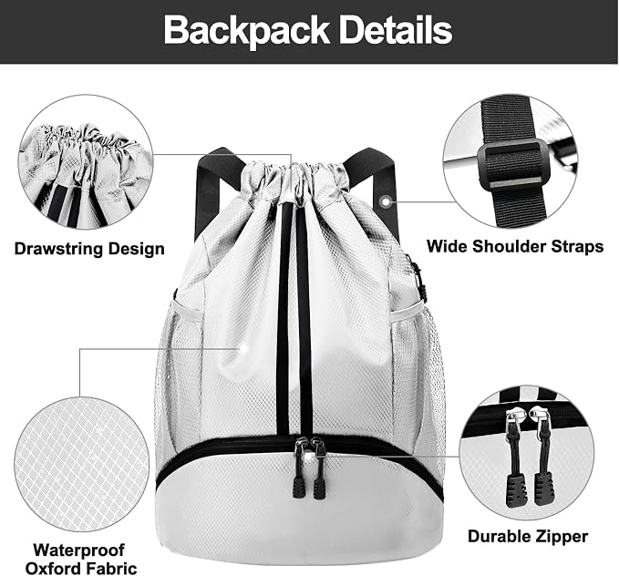 Hoedia Sports Drawstring Backpack - Image 4
