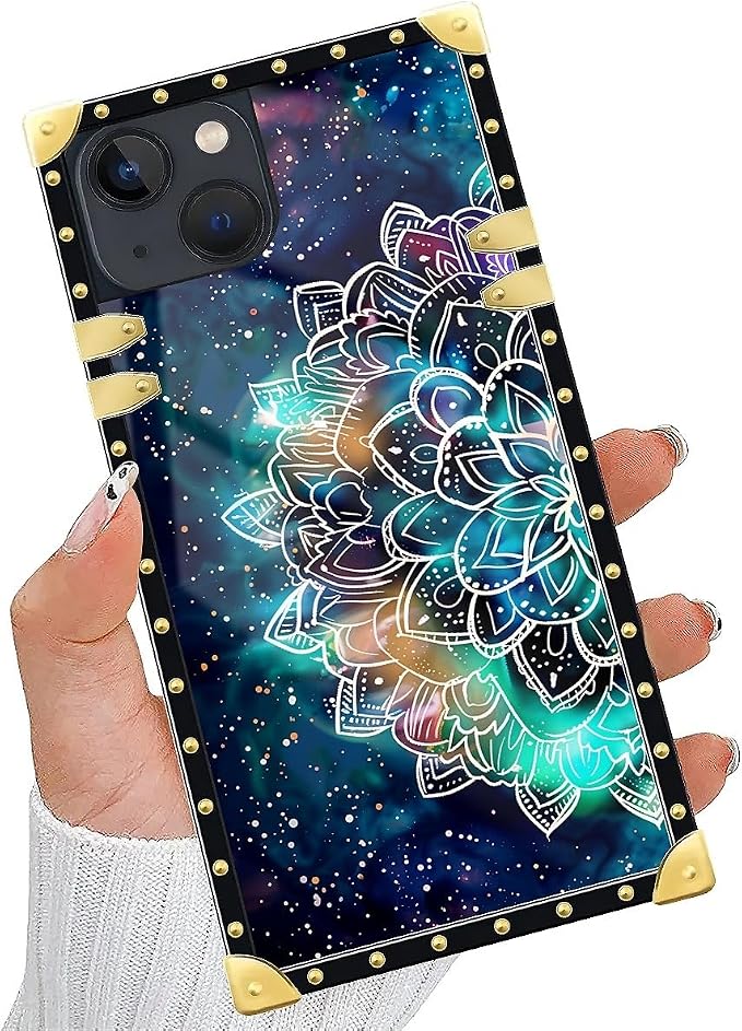 Compatible with iPhone 14 Case, Starry Sky Colourful Mandala Luxury Golden - Image 5