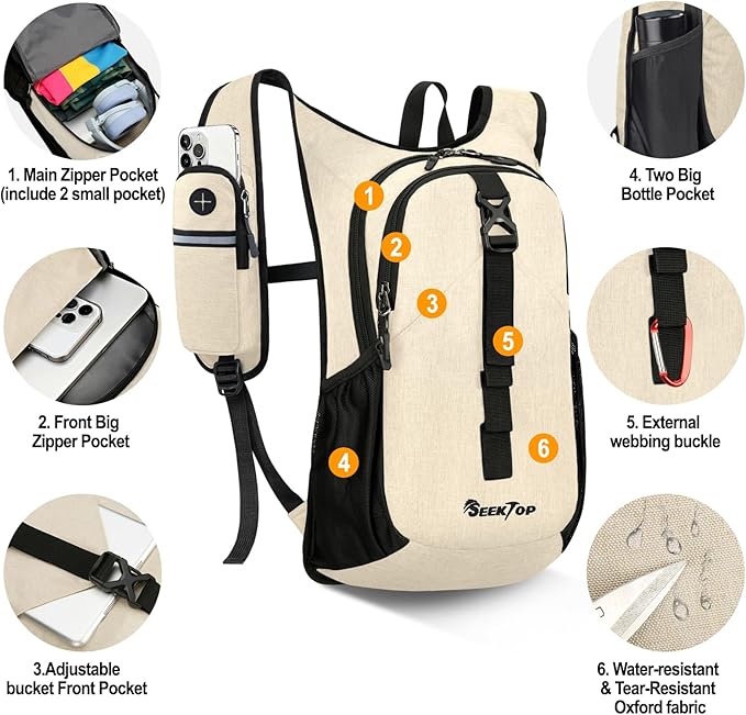 Seektop 15L Small Hiking Backpack - Image 2
