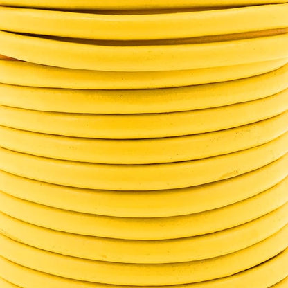 Mandala Crafts Round Genuine Yellow Leather Cord - Image 3