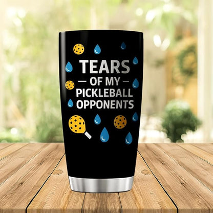 CUBICER Tears Of My Pickleball Opponents Design 20 Oz Stainless Steel Tumbler - Image 3
