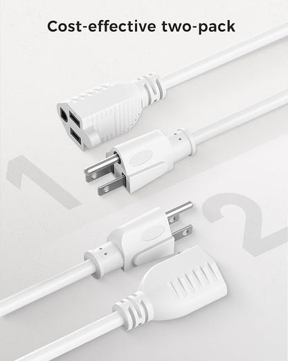 Cable Matters 2-Pack 16 AWG Heavy Duty 13A Power Extension Cord - 6ft - Image 6
