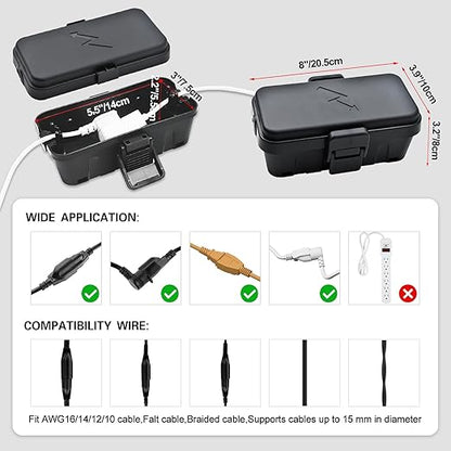Hrensaw Small Weatherproof Electrical Connection Box, Outdoor Electrical Box - Image 2