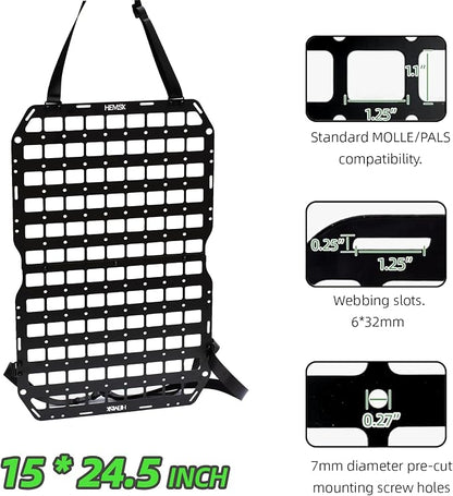 Metal Molle Panel for Vehicles & Trucks Seat Back – Premium 2mm Aluminum Alloy - Image 6