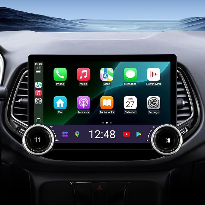 Car Stereo Radio for Jeep Compass 2017-2020 Wireless CarPlay Android Auto GPS by AINAVI