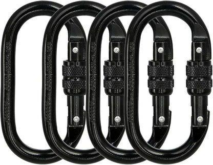Heavy Duty Locking Climbing Carabiner Clip CE Rated 25 kN 5600 LB Rugged by BYANG