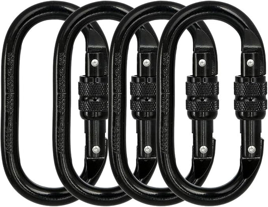Heavy Duty Locking Climbing Carabiner Clip CE Rated 25 kN 5600 LB Rugged by BYANG