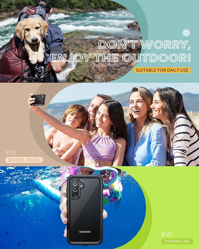 Lanhiem for Samsung Galaxy A56 Phone Case, IP68 Waterproof Dustproof, Built-in - Image 7