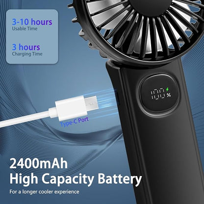 Personal Hand Held Fan for Travel, Foldable Eyelash Neck Fan - Image 4
