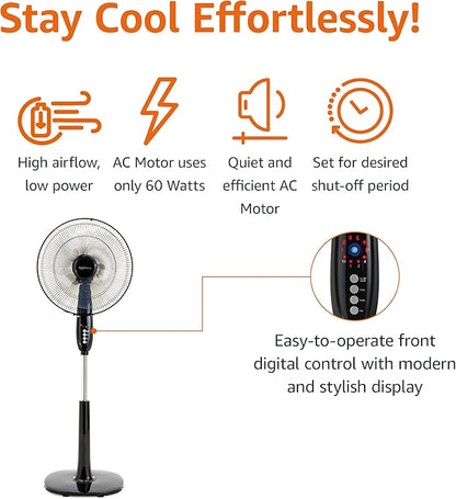 Amazon Basics 16" Pedestal Fan - Image 3