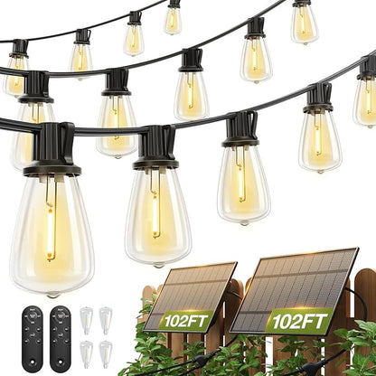 addlon 204FT Solar String Lights Waterproof, Patio Lights Solar Powered by addlon