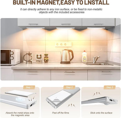 6 Pack Under Cabinet Lights Wireless, 40 LED Motion Sensor Light Indoor - Image 6