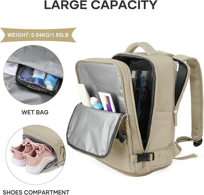 coowoz Large Travel Backpack For Women Men, Carry On Backpack Flight Approved - Image 7