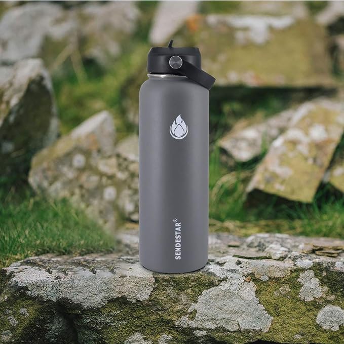 SENDESTAR Stainless Steel Water Bottle, Wide Mouth Water Bottle 40 oz - Image 6