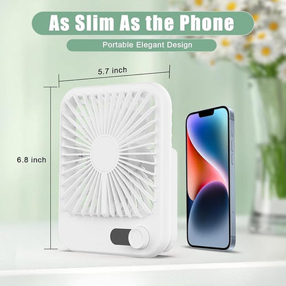 Travel Fan for Sleeping, 6.8" Small Portable Fan Rechargeable Battery Powered - Image 4