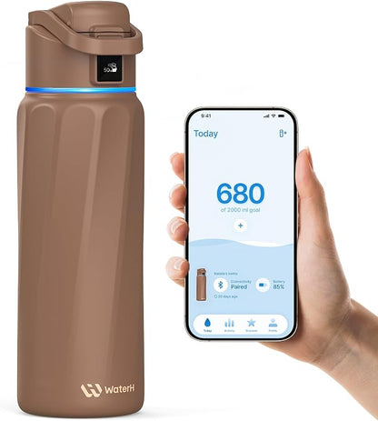 BOOST Smart Water Bottle with Reminder & Tracker, Double Wall Vacuum Insulated by WATERH