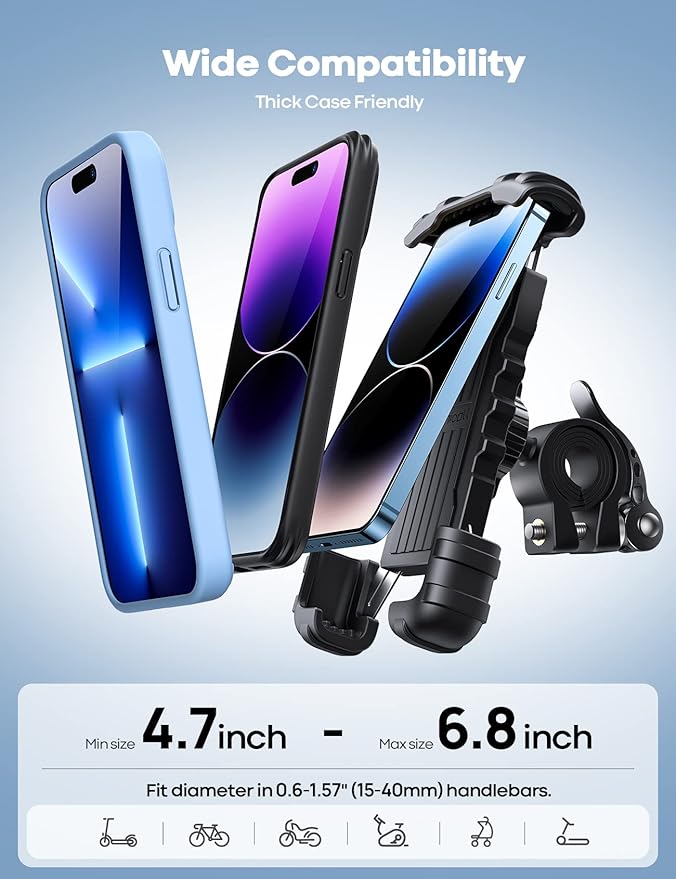 Lamicall Bike Phone Holder, Motorcycle Mount - Image 3