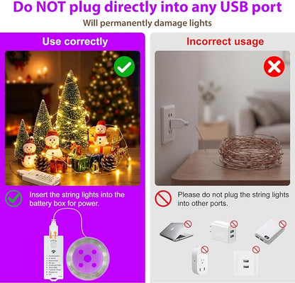 HXWEIYE Rechargeable Fairy Lights - Image 2