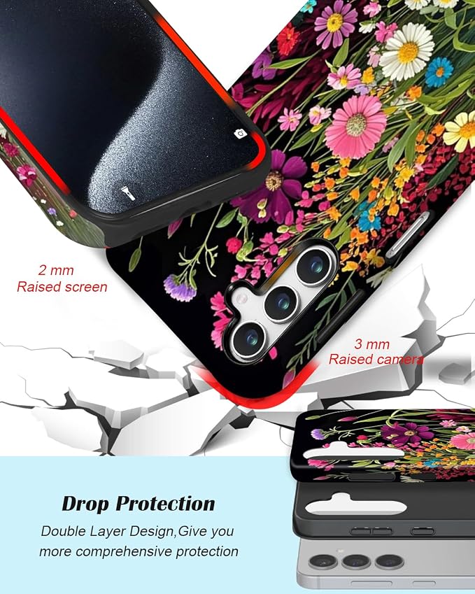 Compatible for Samsung Galaxy A37 5G Case, Dual Layer Heavy Duty 2 in 1 - Image 3