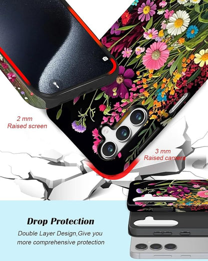 Compatible for Samsung Galaxy S25 5G Case, Dual Layer Heavy Duty 2 in 1 - Image 3